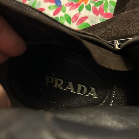 Prada Brown suede high leather boots - Picture 7 of 7